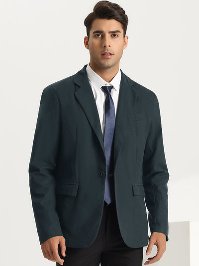 Bublédon Suit Blazer for Men's Slim Fit One Button Notch Lapel Business Sports Coats
