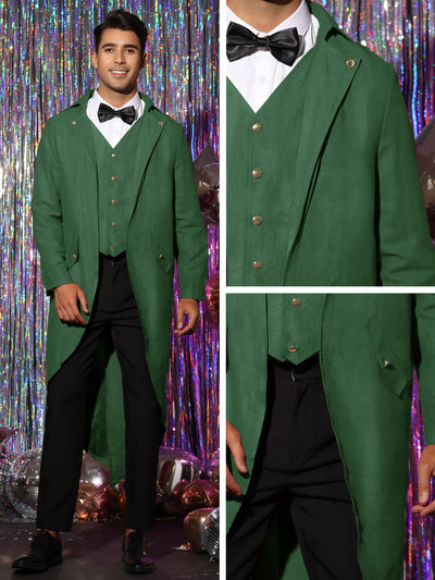 Costume Tuxedo for Men's Button Down Vintage Steampunk Jacket Prom Tailcoat