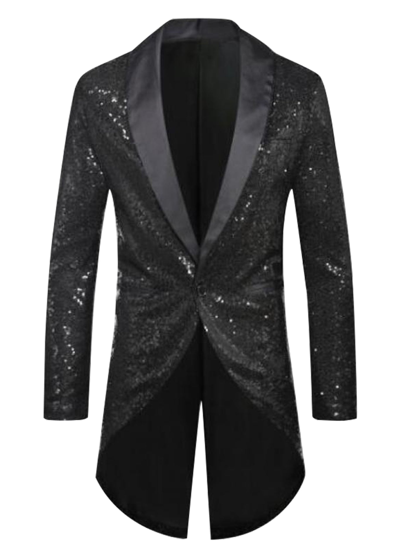 Bublédon Sequin Tuxedo for Men's Shawl Lapel Shiny Party Wedding Tailcoat