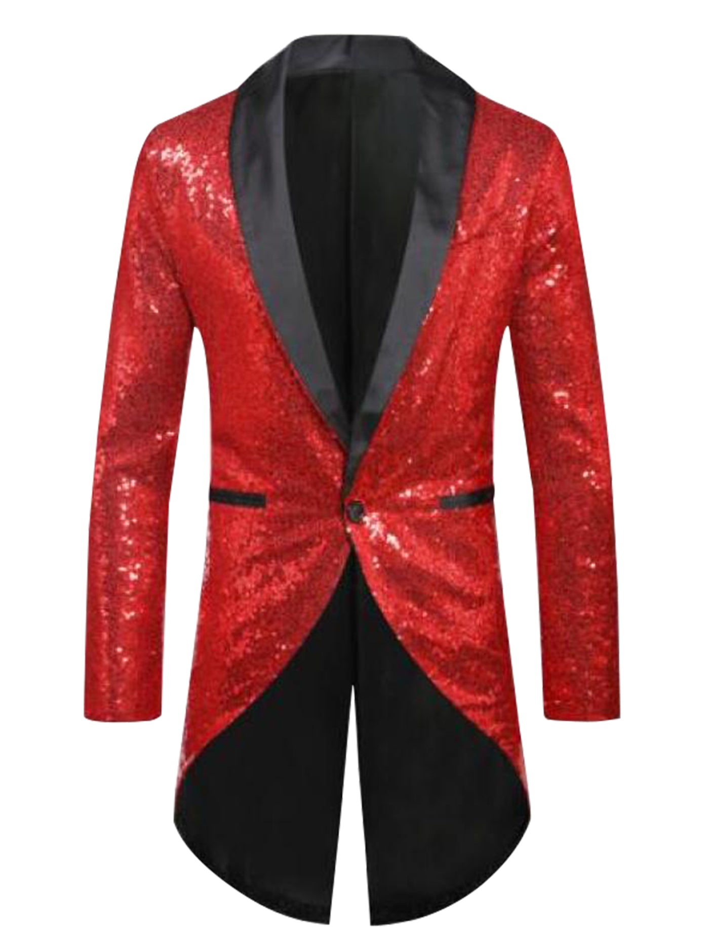 Bublédon Sequin Tuxedo for Men's Shawl Lapel Shiny Party Wedding Tailcoat