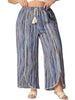 Wide Leg Woven Tassel Elastic Waist Pants
