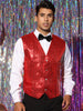 Sequin Suit Vest for Men&