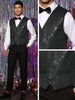 Shiny Sequin Vest for Men&