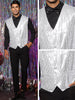 Shiny Sequin Vest for Men&