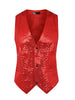 Shiny Sequin Vest for Men&