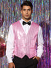 Shiny Sequin Vest for Men&