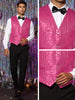 Shiny Sequin Vest for Men&