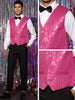 Shiny Sequin Vest for Men&