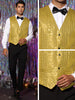 Shiny Sequin Vest for Men&