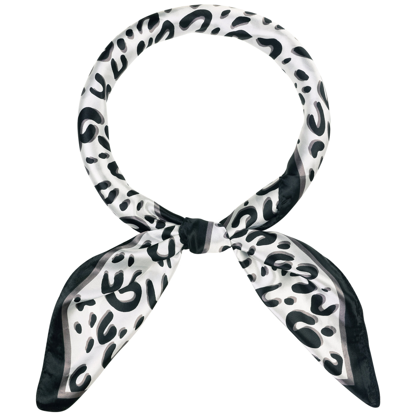 Bublédon Leopard Print Square Satin Scarf, 35''' Large Silk Feeling Head Wrap Neck Scarves Bandanas for Women