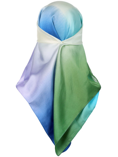 Women's Tie Dye Colorful Scarf Hair Wrap Bandana Square Neck Scarves 90x90cm