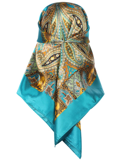 Lightweight Printed Neckerchief Large Silk Scarves 90x90cm