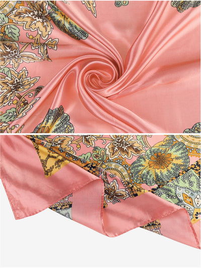 Lightweight Printed Neckerchief Large Silk Scarves 90x90cm