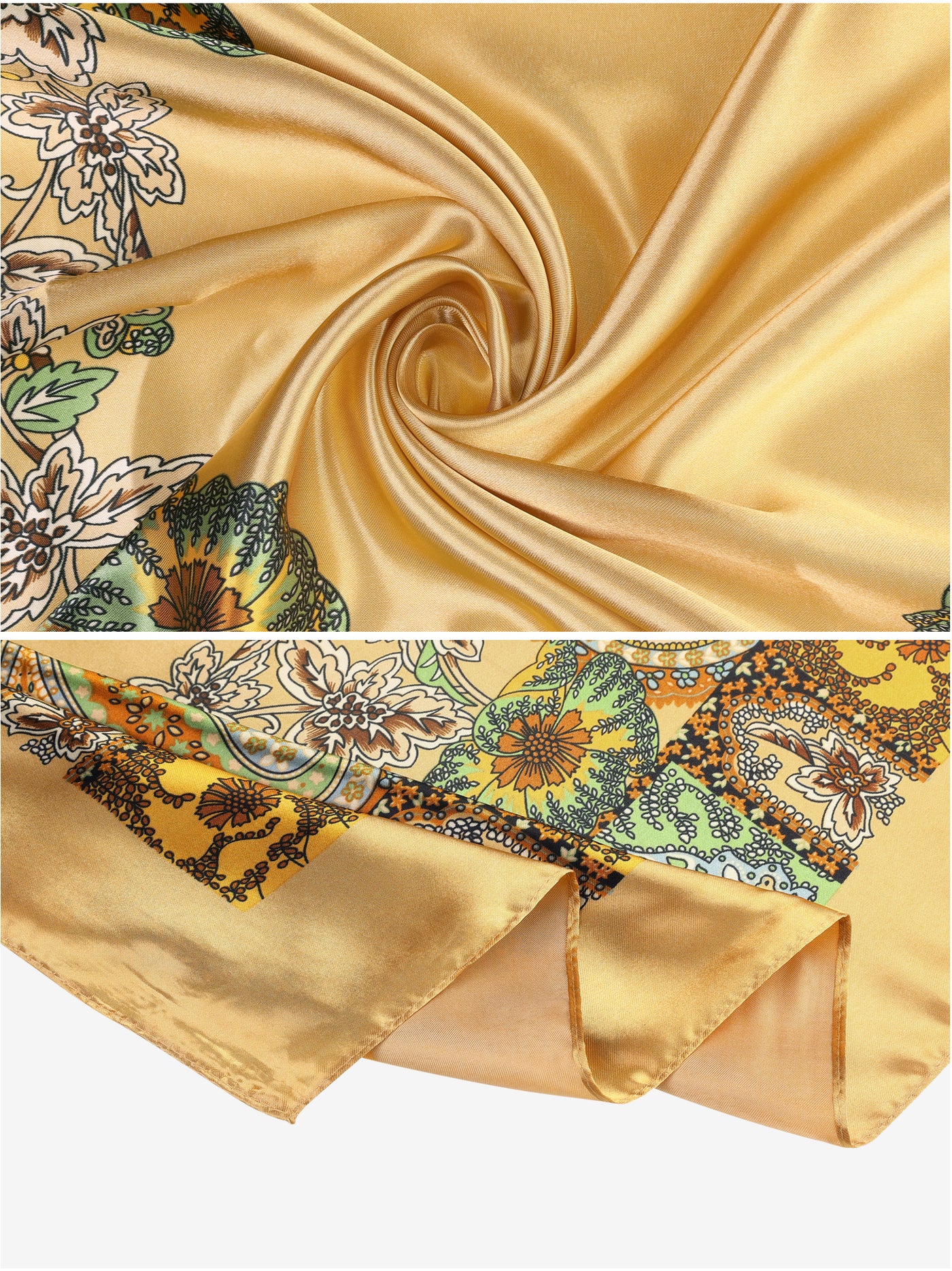Bublédon Lightweight Printed Neckerchief Large Silk Scarves 90x90cm