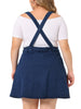 A Line Denim Elastic Back Suspender Skirt