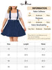 A Line Denim Elastic Back Suspender Skirt