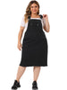 Relax Fit Denim Below The Knee Overall Dress