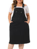 Relax Fit Denim Below The Knee Overall Dress