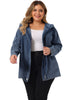 Enzyme Wash H Line Hood Long Sleeve Jacket