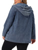 Enzyme Wash H Line Hood Long Sleeve Jacket
