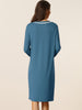 Womens Nightshirt Button Down Nightgown Long Sleeve Pajama Dress Sleepshirt