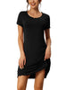 Womens Sleepshirt Short Sleeve Ruffle Nightgown Sleeping Shirts Loungewear Nightshirts