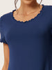 Womens Sleepshirt Short Sleeve Ruffle Nightgown Sleeping Shirts Loungewear Nightshirts