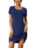 Womens Sleepshirt Short Sleeve Ruffle Nightgown Sleeping Shirts Loungewear Nightshirts