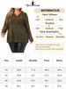 Sequin Relax Fit V Neck Sheer Sleeve Top