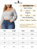 Brushed Regular Fit Off The Shoulder Crop Top