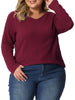 Knit Relax Fit V Neck Short Sleeve T-shirt