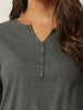Casual V Neck Ribbed Pullover Long Sleeve Tops