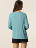 Casual V Neck Ribbed Pullover Long Sleeve Tops