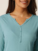 Casual V Neck Ribbed Pullover Long Sleeve Tops