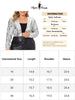 Plus Size Sequin Party Open Front Long Sleeve Shrug Bolero Crop Jacket