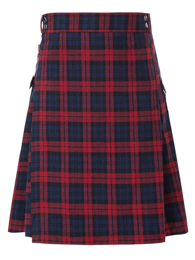 Tartan Kilt for Men's Color Block Costume Pleated Checked Short Dress Plaid Skirt