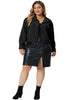Corduroy H Line Drop Shoulder Crop Jacket