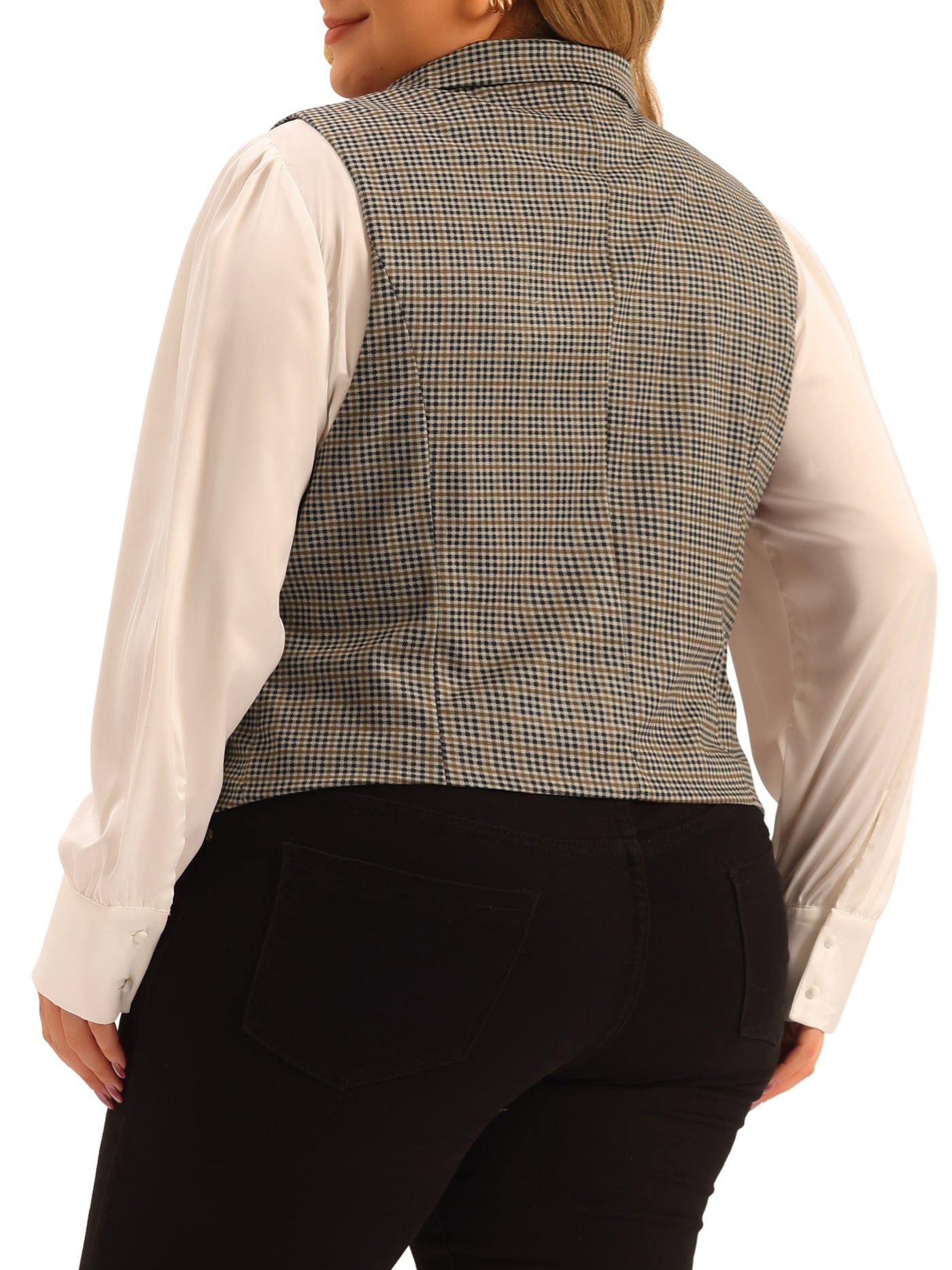 Bublédon Plus Size Waistcoat Vintage Button Steampunk Dress Jacquard Jacket Vest