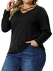 Stretch Relax Fit V Neck Short Sleeve Top