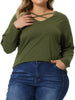 Stretch Relax Fit V Neck Short Sleeve Top