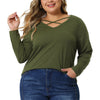 Stretch Relax Fit V Neck Short Sleeve Top