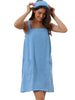 Womens Towel Wrap Bathrobe Spa Towels Robe with Adjustable Closure for Gym Shower