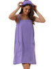 Womens Towel Wrap Bathrobe Spa Towels Robe with Adjustable Closure for Gym Shower