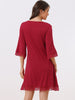 Womens Lace Nightshirt Soft Half Sleeve Sleepshirt Loungewear Pajama Nightgown