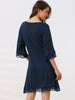 Womens Lace Nightshirt Soft Half Sleeve Sleepshirt Loungewear Pajama Nightgown