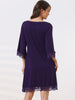Womens Lace Nightshirt Soft Half Sleeve Sleepshirt Loungewear Pajama Nightgown