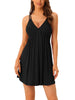 Womens Sleeveless Sleepwear Chemises Lingerie V Neck Full Slip Soft Pajama Dress