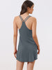 Womens Sleeveless Sleepwear Chemises Lingerie V Neck Full Slip Soft Pajama Dress