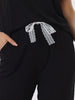 Womens Modal Loose Summer Pajama Set Lace Trim Short Sleeve Capri Pants Sleepwear