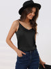 Womens Satin Cami Silky Strap Top Lounge Pajama Camisole